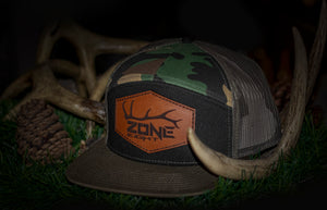 Camo Antler Snap Back Hat