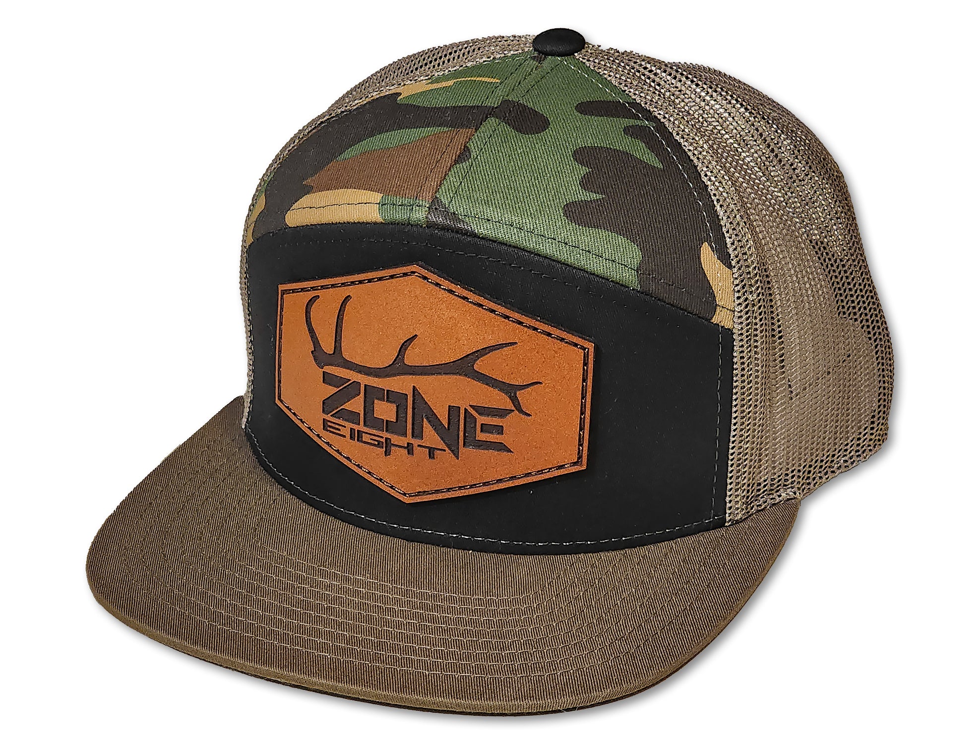 Camo Antler Snap Back Hat